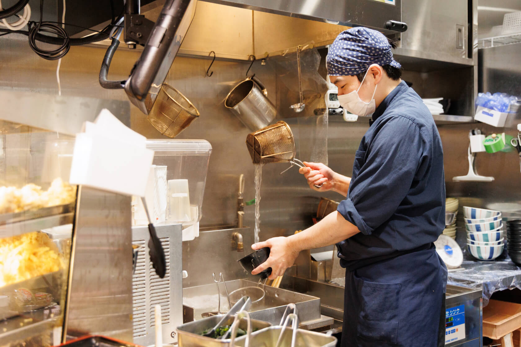 店長自らの調理シーン